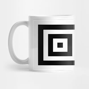 Abstract geometric pattern - black and white. Mug